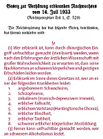 Bild Gesetz zur Verhütung erbkranken Nachwuchses Bild Gesetz zur Verhütung erbkranken Nachwuchses