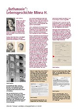Bild Tafel 10: Euthanasie: Lebensgeschichte Minea H.