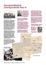 Bild Tafel 5: Zwangssterilisation: Lebensgeschichte Hans H.