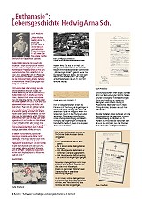 Bild Tafel 9: Euthanasie: Lebensgeschichte Hedwig Anna Sch.
