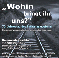 Cover DVD Wohin bringt ihr uns? - 70. Jahrestag des Euthanasiebefehls