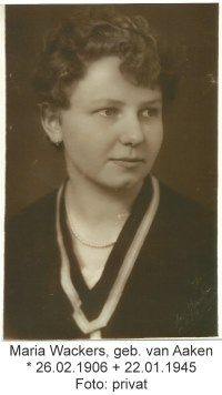 Maria Wackers, 1906 - 1945, Kevelaer